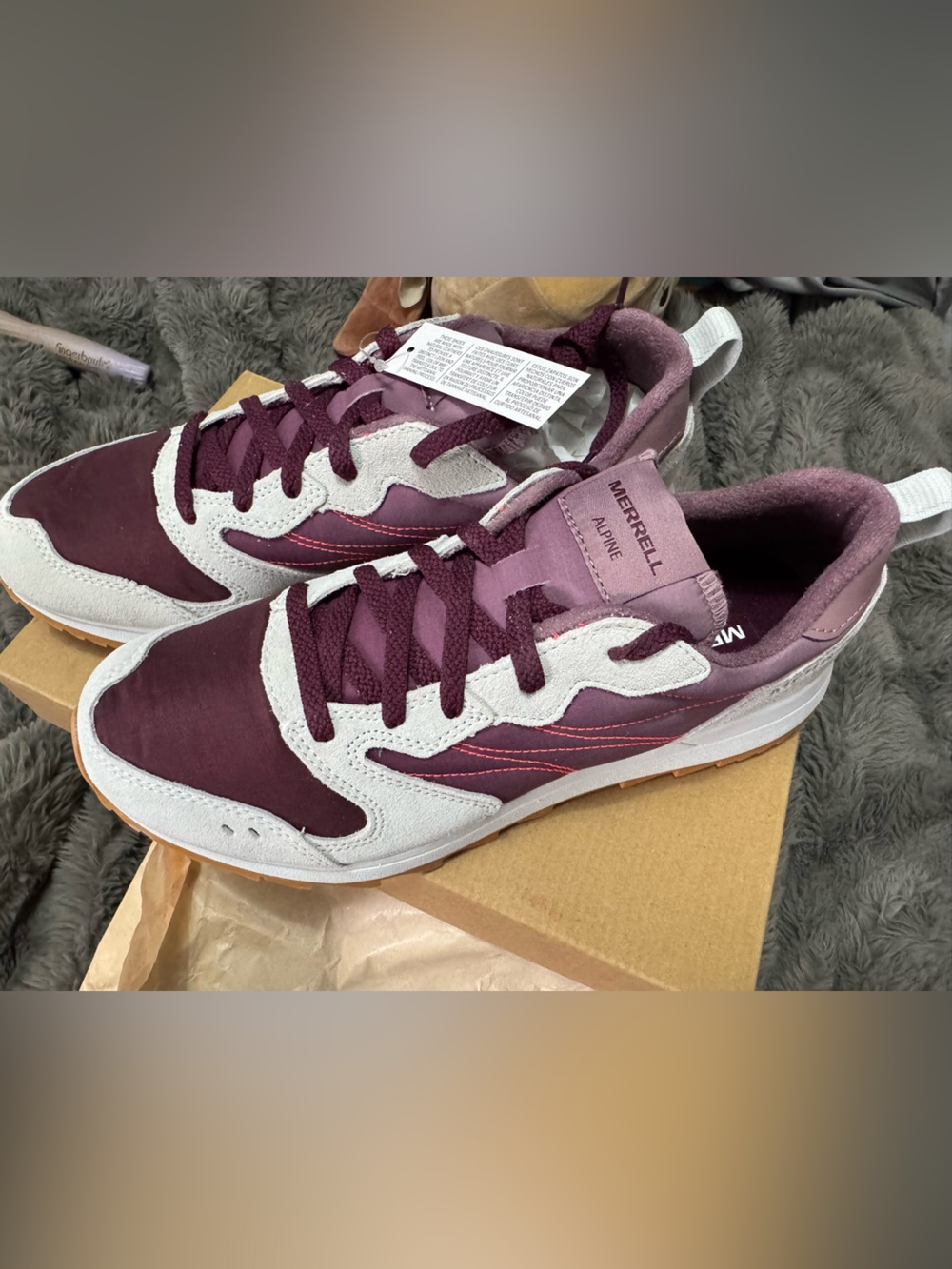 Merrell Men’s Maroon & Light Gray Athletic Sneakers Alpine 83